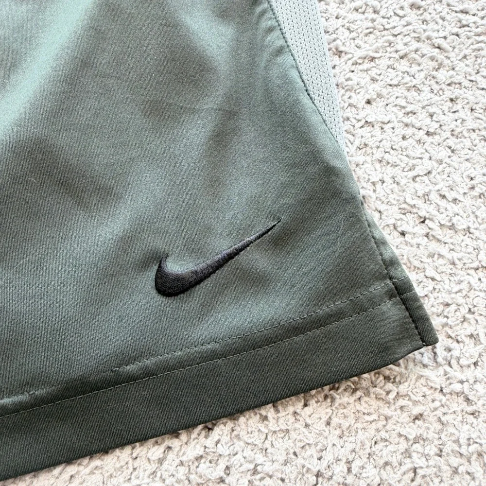 Nike Dri-FIT Men XL-Tall Olive Green Grey Athletic Basketball Shorts Gym